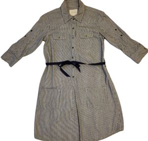 Life In Progress Striped Denim Dress Xs - image 1